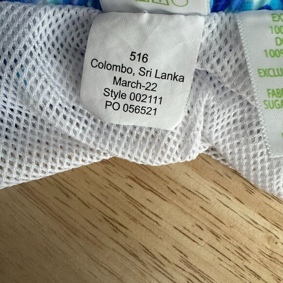 Lilly Pulitzer Swim Trunks Mens XL Turquoise Oasis Shell Me You Love Me SW-2104 - Picture 9 of 10